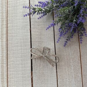 Boutique Silver Claw Clip